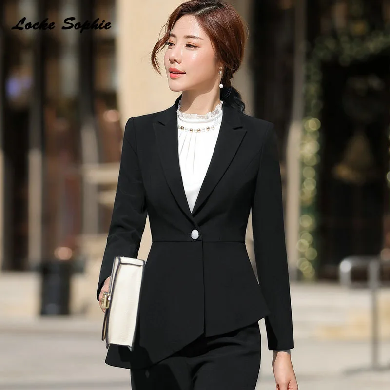 Women's Plus size Blazers coats 2019 Spring cotton blend irregular Small Suits jackets ladies Skinny office Blazers Suits coats