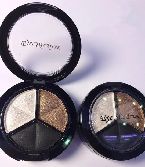 

3 Color black white earth shine colorful super flash Eyeshadow make-up 2pcs/set