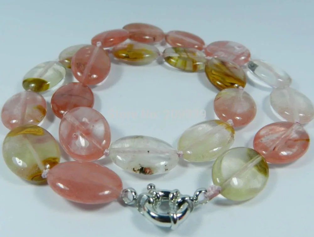 

Hot sell ->@@ AS4153 5pc 13x18mm Multicolored Watermelon Tourmaline Oval Beads Necklace -Top quality free shipping