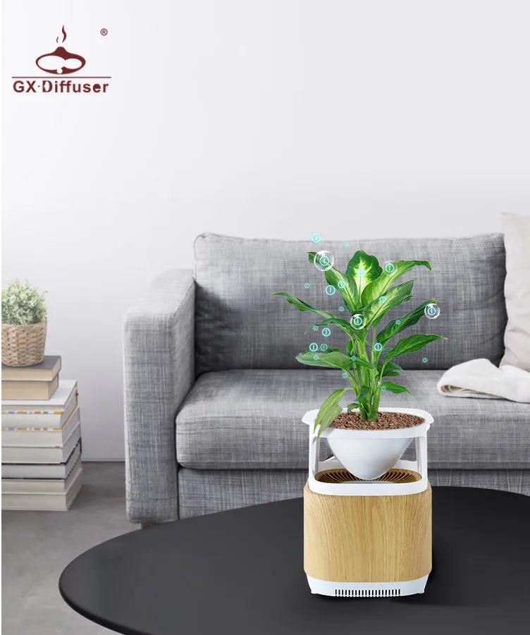 

GX.Diffuser Air Purifier Negative Ions Air Cleaner Ionizer Air Freshener Remove Smoke Odor Bacteria Plant Room Air Purifier