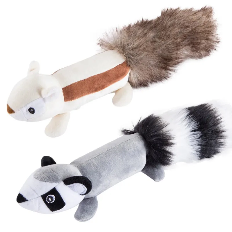 Dog Toys Sounding Interactive Toys Squirrels Long Plush Toys Squeaky