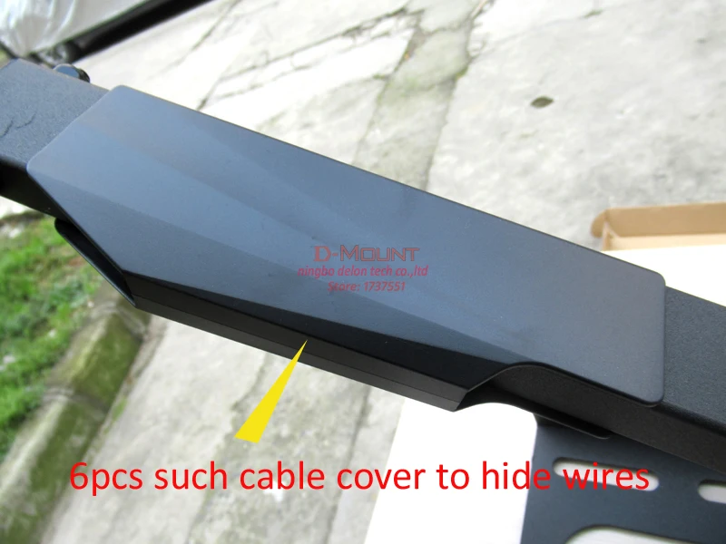 Suporte de Montagem na Parede Novo 600x400 Retrátil Braço Duplo Balanço Lcd tv Perfil Longo Dl-d-a64l 60kg 70 65 - Image 4