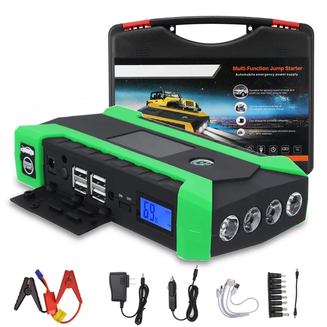 89800mAh 600A 12V 4USB Car Jump Starter Portable Car Battery Booster