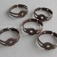 Античное медное кольцо, основание, пустые Регулируемые кольца, 18 мм Ювелирные изделия Аксессуары элементы крепления компонентов