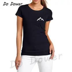 Mountain открытый карман печати для женщин футболка хлопок повседневное забавная для леди топ для девочек Hipster Tumblr Прямая поставка Camisetas