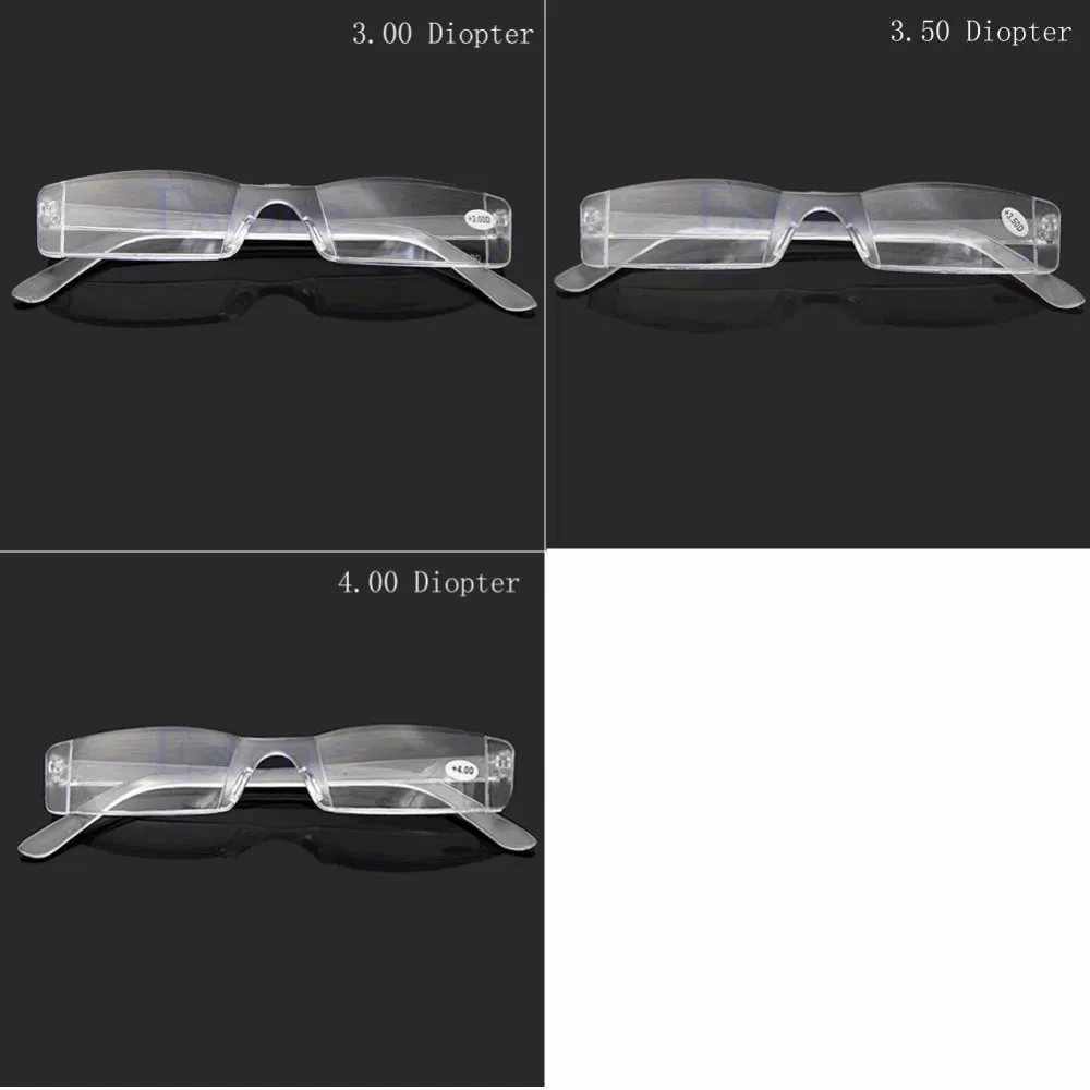 Новинка, Пресбиопия 1,00-4,00, диоптрийные очки, прозрачные очки без оправы для чтения, Прямая поставка