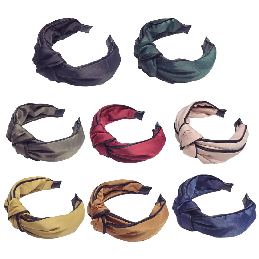 Autumn Winter Hairbands Turban Vintage Leather Hair Accessories PU Knot Wide Side Headband Autumn Winter Hairbands Turban Vintage Leather Hair Accessories PU Knot Wide Side Headband