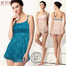 New Arrival 2016 Spring Summer Floral Patterns Women’s Sexy Lace Lounge Sleepwear Intimate Camisoles Tanks Brand ASSURANCE Free
