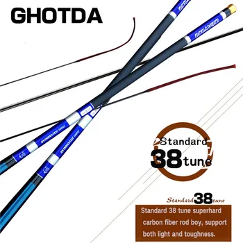 

GHOTDA Telescopic Fishing Rods 3.6M-7.2M Carbon Fiber Stream Rod Hand Pole