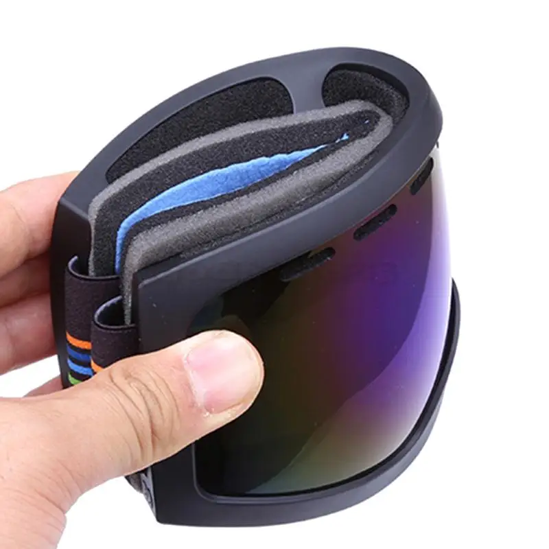 POLISI de las mujeres de los hombres de esquí Snowboard gafas UV protección Anti-niebla doble capa lente Esqui nieve gafas deportes al aire libre de Skate gafas