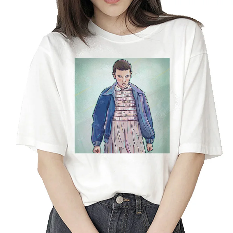 Странные вещи 3 футболка Eleven женская новая футболка хип-хоп 90s Готическая женская одежда femme уличная кавайная перевернутая вверх дном