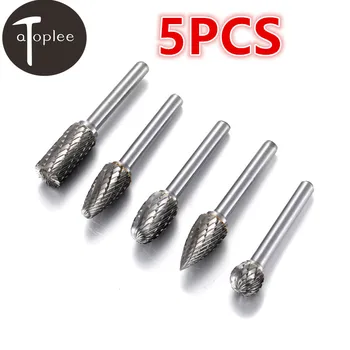 

5Pcs 6X12mm Alloy Dremel Rotary Tools Burs Grinding Rotary Cutter File Grinding Bits Mold Processing Rotary Tool 5 Types
