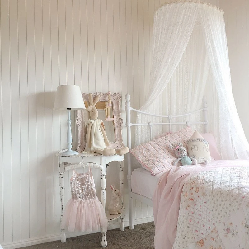 Moustiquaire En Dentelle Blanche Tente De Lit Canopee De Luxe Pour Berceau De Bebe Rideau De Lit De Fille Aliexpress