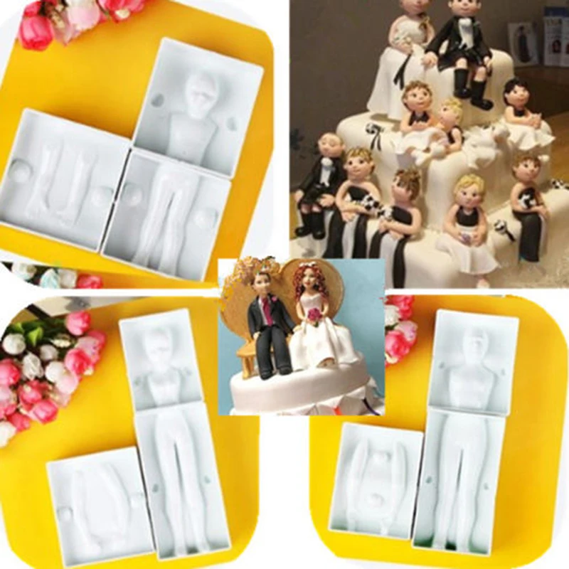 

Baking Decoration Fondant 3D People Shaped Cake Figure Mold Family Set Human Body Decorating Mould To Create Men Women Children