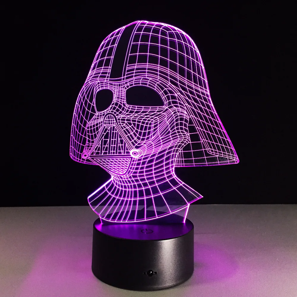  Star Wars Darth Vader 3D LED Table Lamp Night Light 7 Colorful Children Lighting Gift Baby Nightlig - 32915952596