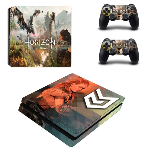 Horizon Zero Dawn PS4 Slim Skin Sticker For Sony PlayStation 4 Console and Controller For Dualshock 4 PS4 Slim Sticker Decal 