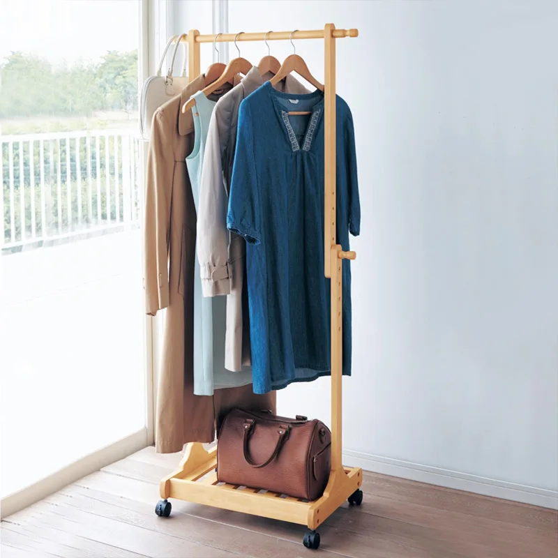 The More Luxuriant Wood Coat Rack Clothes Rack Creative