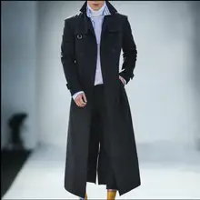 M-4XL длинный плащ с отворотом, мужское двубортное деловое повседневное пальто, новая осенняя и зимняя модная красивая ветровка