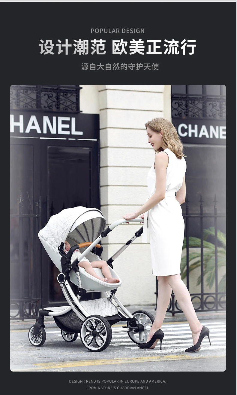 Flash Deal Baby stroller can sit and fold light and high landscape two-way newborn shock absorber four-wheeled child 2 in 1  baby stroller 6