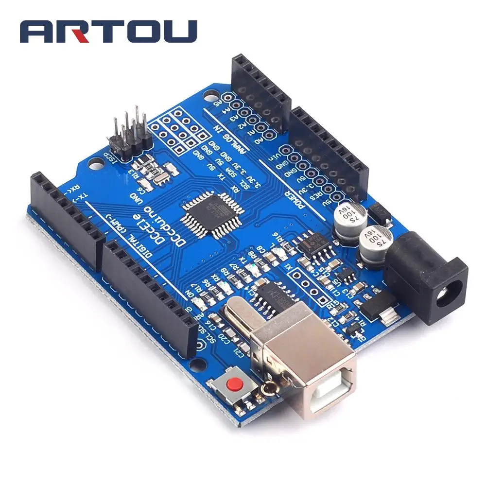 Один набор UNO R3 макетная плата ATmega328P CH340 CH340G для Arduino DIY KIT с прямым штыревым разъемом(без USB кабеля