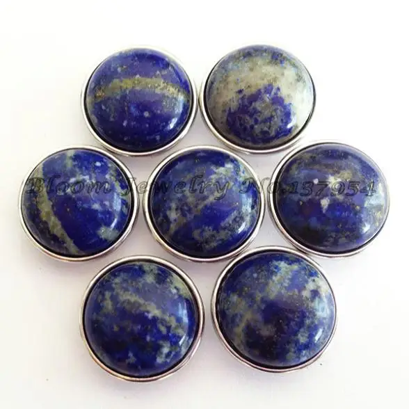 

T006 Hot sale lapis lazuli stone snap button for bracelet OEM, ODM