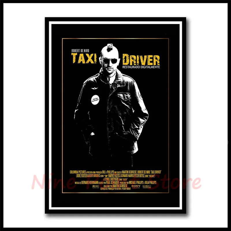Классический фильм такси водитель Робер де Ниро декоративная живопись белый плакат из крафт-бумаги стикер на стену без рамки - Цвет: Непроницаемый