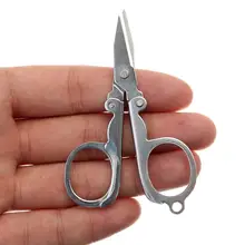 EDC – ciseaux pliants de poche en acier inoxydable, petit couteau de poche, artisanat, lame tranchante d'urgence, argent
