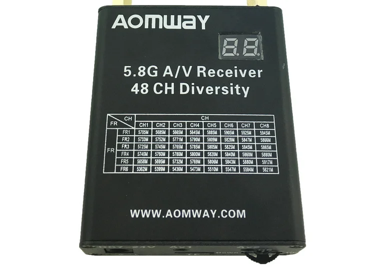 

Aomway 5.8G 48CH AV Audio/Video Double Receiver DVR Recorder w/Cable for FPV Quadcopter Drone