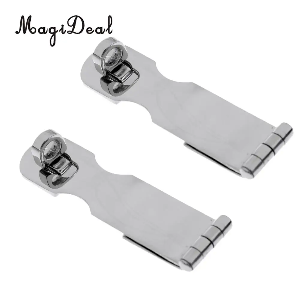 Marine 2 Pieces Safety Swivel Padlock Hasp & Staple Gate Shed Marine Kayak Boat Cabin Garden Door Lock 92mm Accessory
