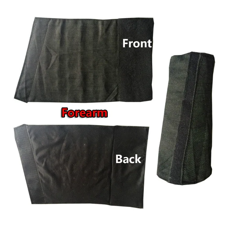 1 Pair Anti-cut Safety Sleeve Stainless steel Arm Protection Wrist Defense Armband Anti-stab Forearm Upper Arm Light Metal Armor (3)
