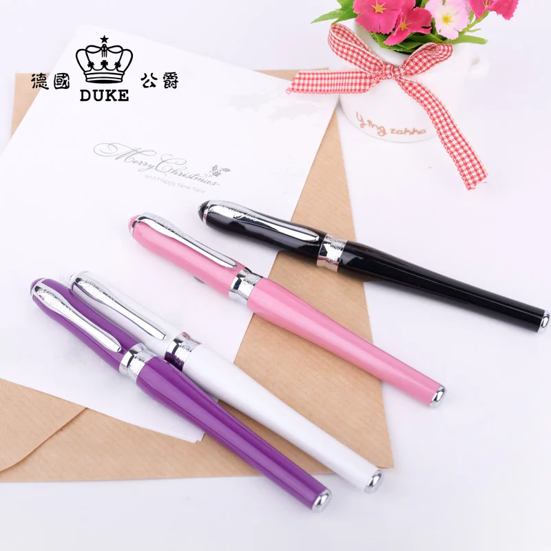 Office Stationery Supplies Duke Fashion Kawaii 0.38mm Extra Fine Nib Fountain Pen with Original Gift Case Luxury Metal Ink Pens Office Stationery Supplies Duke Fashion Kawaii 0.38mm Extra Fine Nib Fountain Pen with Original Gift Case Luxury Metal Ink Pens