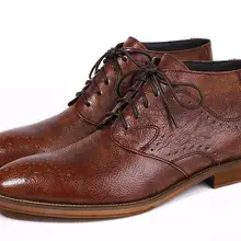 Новинка; винтажные броги ручной работы в английском стиле; повседневная обувь с высоким берцем в деловом стиле; полуботинки с перфорацией; мужские Ботинки martin с острым носком