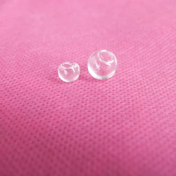 

210pcs---3x6mm/3x8mm mini size round design glass globe buble bottle for diy jewelry findings