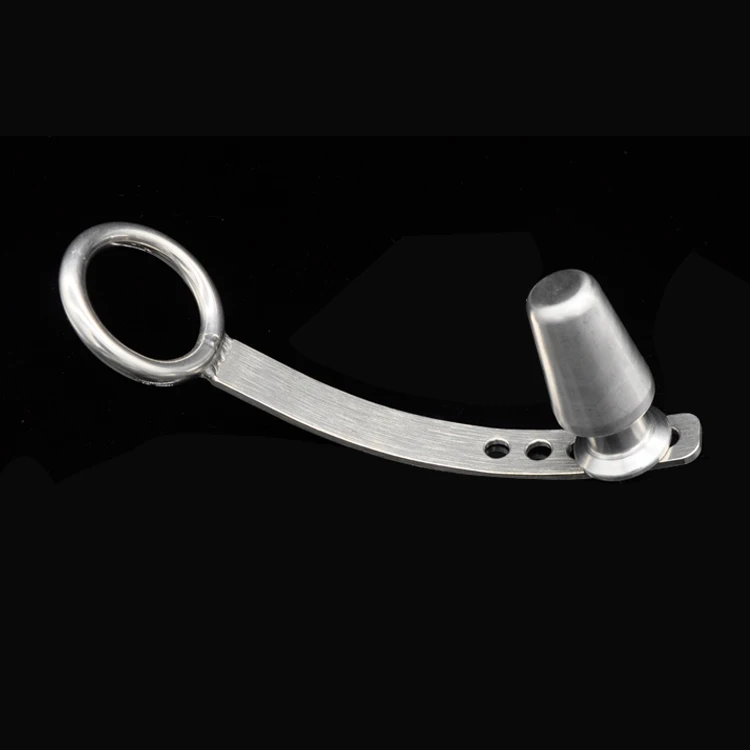 

2107 New Male Stainless Steel Penis Scrotum Ring W Adjustable Anal Butt Plug Cock Anus Bondage Chastity Device BDSM Sex Toy A016