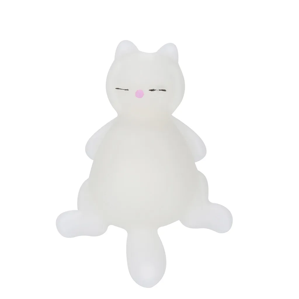 Squishyies Моти» и рисунком «ленивый кот», выжать Исцеление Веселые Kawaii Плюшевые игрушки для снятия стресса Подарки Развивающие игрушки Горячее предложение W601 - Цвет: White