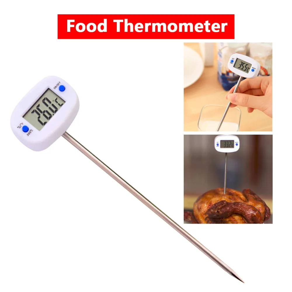 

Rotatable Digital Probe Meat Thermometer Kitchen Cooking BBQ Food Water Milk Thermometer Cooking Thermometer