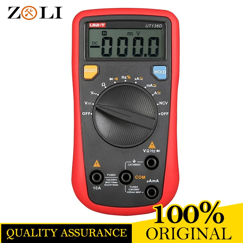 

2017NEWEST UNI-T UT136D Professional Digital Multimeters UT136D Auto-ranging Frequency Duty Cycle Test Data Hold DMM LCR Meter