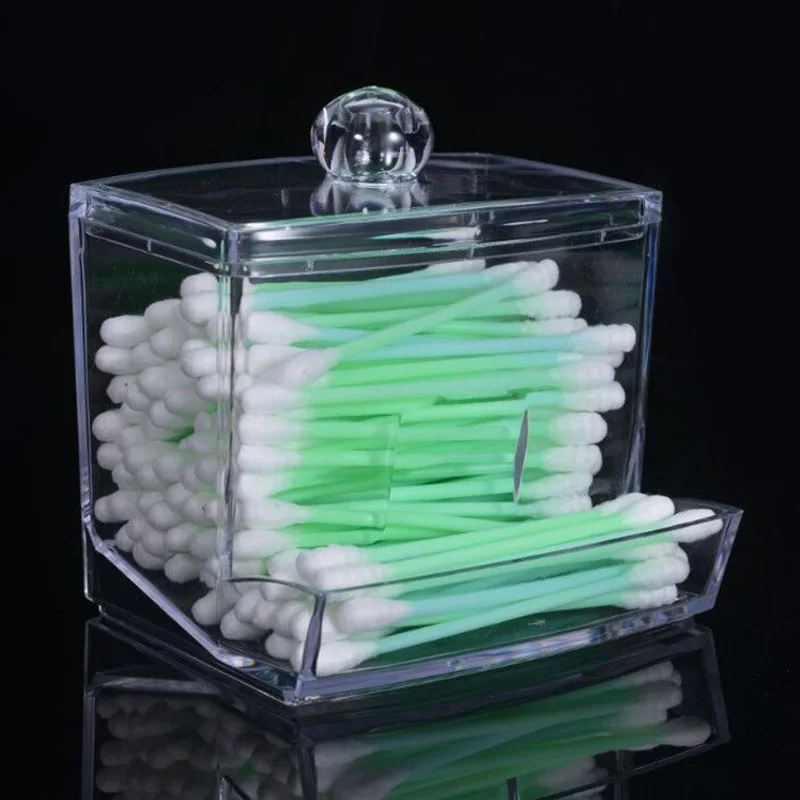  Acrylic Cotton Swab Makeup Organizer Storage Box Portable Container Make Up Cotton Pad Holder Cosme