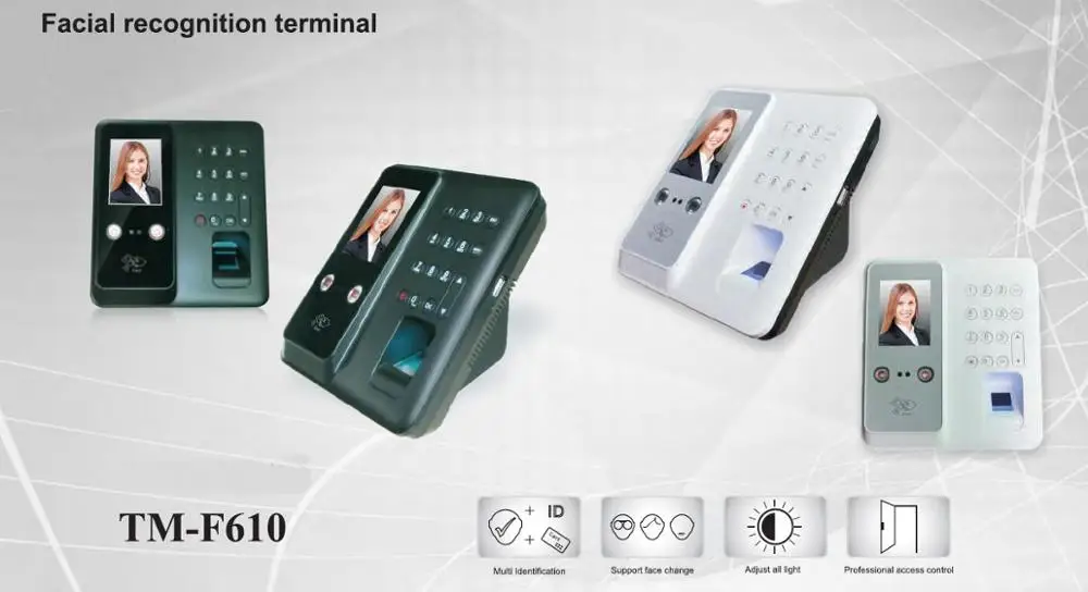 Face & Fingerprint Recognition Time Attendance Terminal with Art Facial Recognition Algorithm & Dual HD IR Camera in Dark Light_8