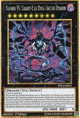 

Yu Gi Oh PGL2-EN015 Number 95: Galaxy-Eyes Dark Matter Dragon Gold Secret Rare Card