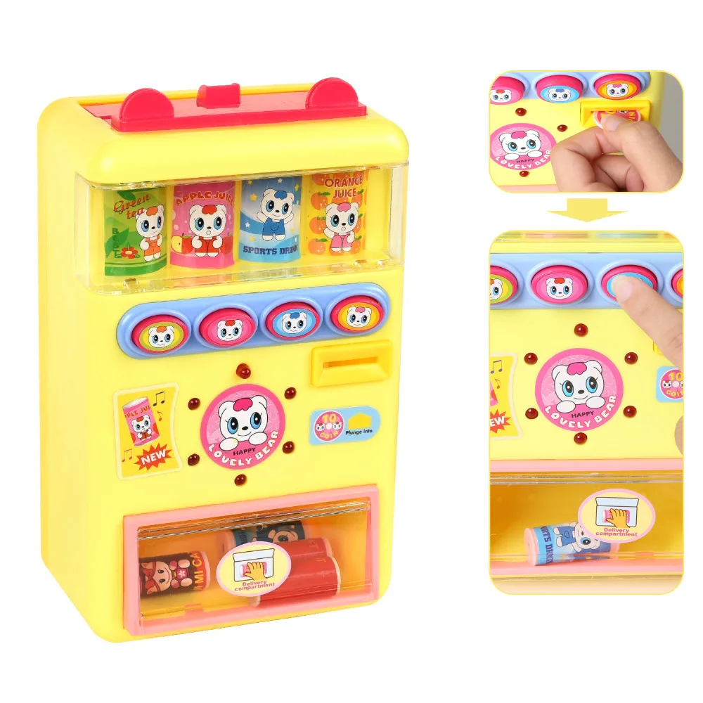 

Talking Beverage Vending Machine Toy Educational Pretend Play with Realistic Sounds Groceries Toys)