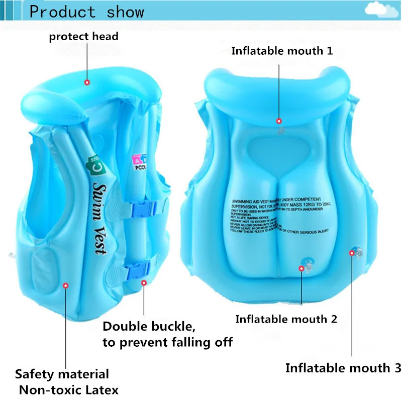 Летний ребенок безопасности ездить на Плавание ming страховочный жилет игрушки для детей бассейна Плавание надувные трубки жизни куртка младенцев игрушки для подарка