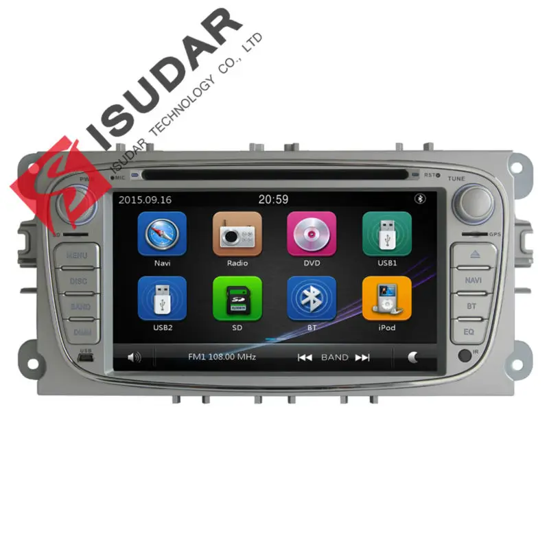 Wholesale! Two Din 7 Inch Car DVD Player For FORD/Mondeo/S-MAX/C-MAX/Galaxy/FOCUS 2 Radio FM GPS Navigation 1080P Ipod Free Map