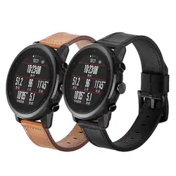 22 мм ремешок для Xiaomi huami Amazfit 2 1 Amazfit Stratos темп 2 Натуральная кожа Смотреть Band для Шестерни S3 huawei часы 2pro