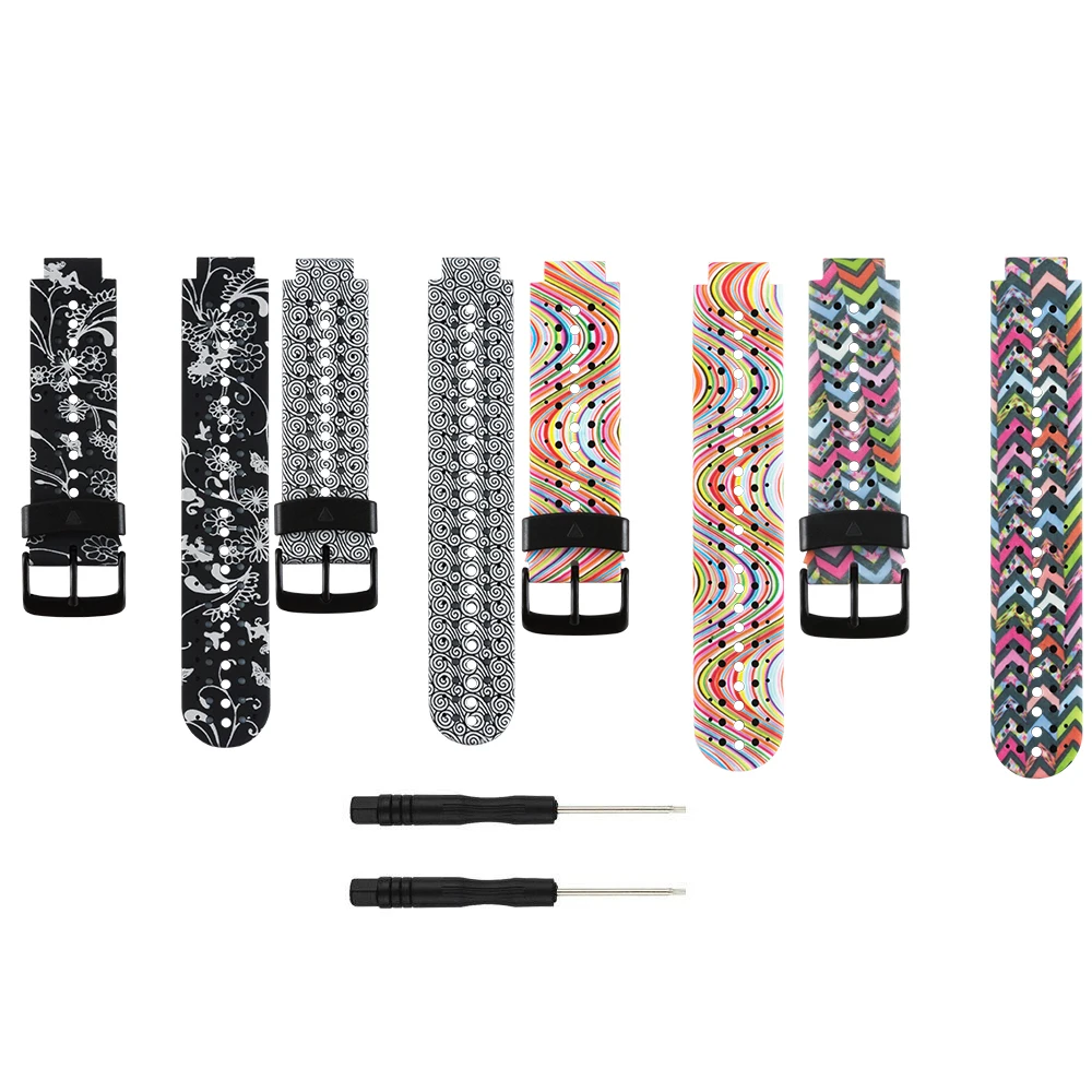 (230HS) 4pack A мягкий силиконовый сменный ремешок для часов Garmin Forerunner 230 / 235/235Lite/ 220 620 630