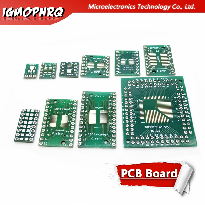 10 шт печатной платы SMD обратиться к DIP СОП MSOP SSOP TSSOP SOT23 8 10 14 16 20 24 28 SMT окунуть конвертер адаптер плиты