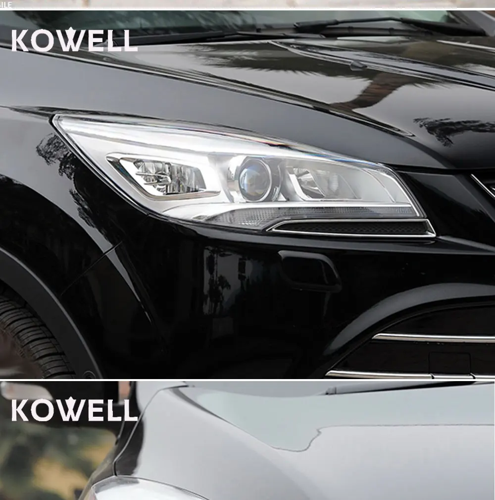 KOWELL автомобильный Стайлинг для Ford Kuga фары 2013- Escape светодиодный фары DRL Биксеноновые линзы Высокий Низкий луч парковка противотуманная фара