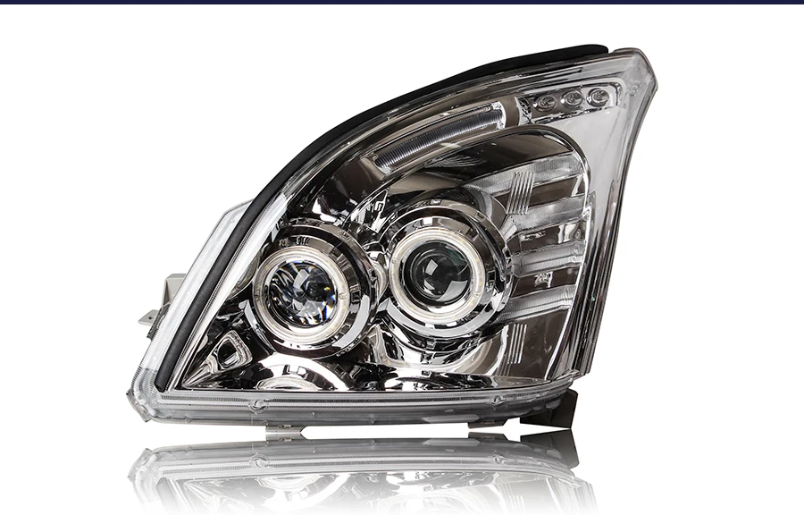 Головной светильник в сборе для Toyota Land Cruiser Prado 2003-2009 светодиодный halo дневной ходовой светильник Ксенон ближнего света