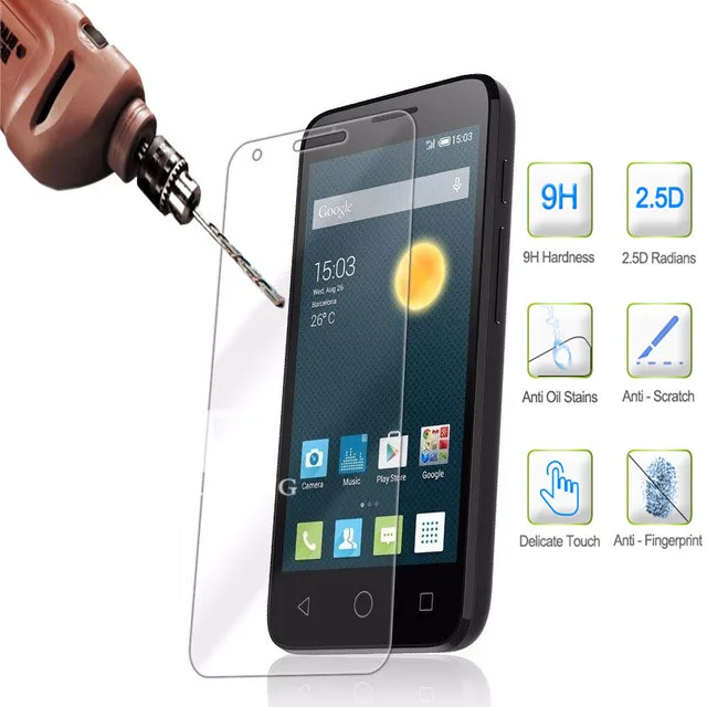 

9H Tempered Glass For Alcatel One Touch Pixi3 4.5 5017D 5019D 4027X 4027D 4027 Screen Protector For Alcatel One Touch Pixi3 4.5