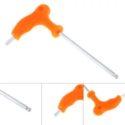 5 мм Т-образный костыль Аллен гаечный ключ с шаровой головкой и пластиковой ручкой для дома/офиса/сайта